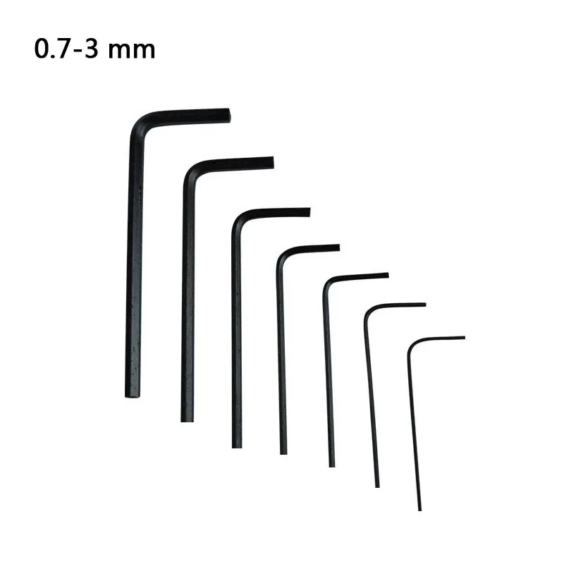 

(7pcs/ pack) 0.7-3.0mm Carbon Steel mini Hex Wrench Set Hex Keys Hand Tool Hex Key Allen Wrench Repair Tool