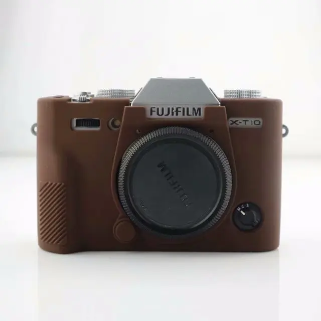Хороший мягкий силиконовый резиновый беззеркальных системы камера защитный средства ухода за кожей чехол Сумки для Fujifilm XT3 XT-3 XT100 XT10 XT20 XA5 - Цвет: XT10 XT20 Coffee