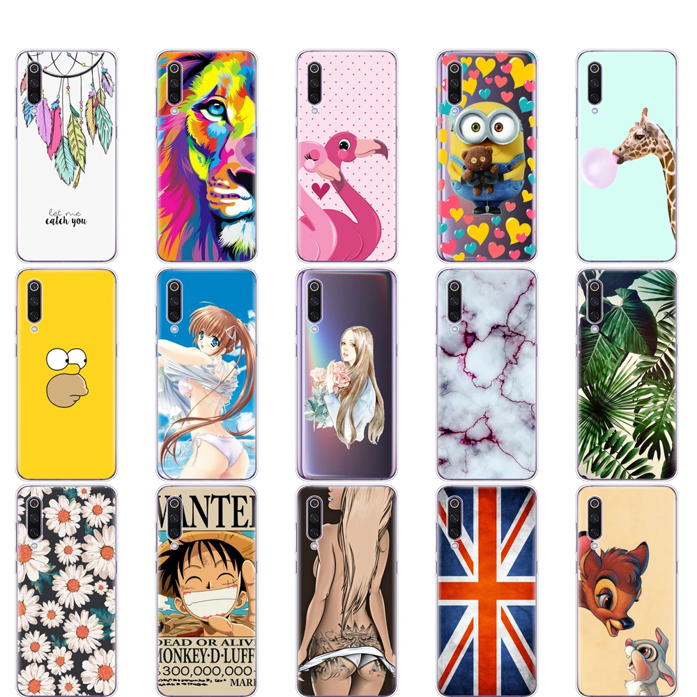 

case for xiaomi mi 9 case cover Cartoon Silicone Soft TPU Cover For Xiaomi Mi9 Xiaomi 9 SE Case Phone Shell bumper etui