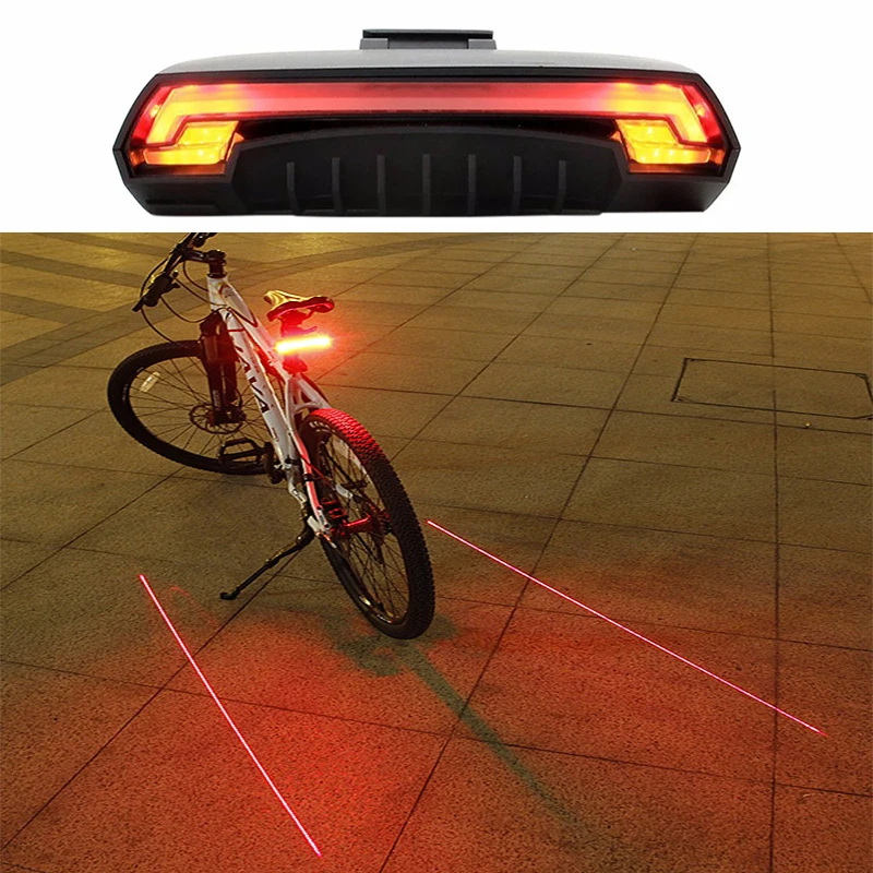 

Bicycle Battery Lights Wireless Rear Remote Light Turn Signal Tail LED Light Laser Beam USB Chargeable Cycling Accessories