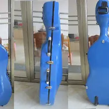 Высококачественный синий стекловолокно футляр для виолончели/сыворотки, плечевые ремни 4/4