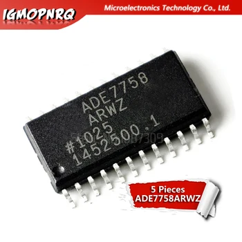 

5pcs New ADE7758ARWZ ADE7758ARW ADE7758 SOP-24 Poly Phase Multifunction Energy Metering IC with Per Phase Information IC