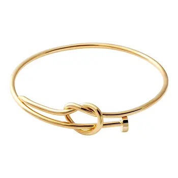 

New Fashion Twist Knot Nail Bangle Heart Knot Bracelet Stack Bangle Cuff For Women Design