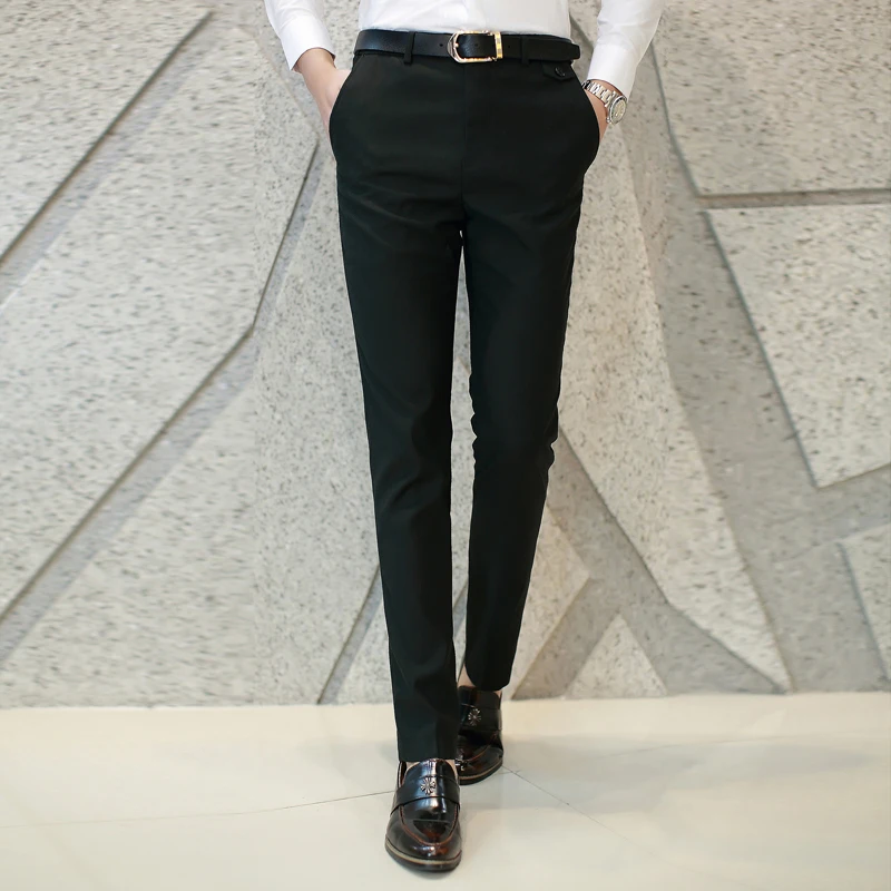 Quality Men Suit Pants Solid Color Casual Business Office Trousers Slim for Men Large Size 6XL business pants suit pants men pants
