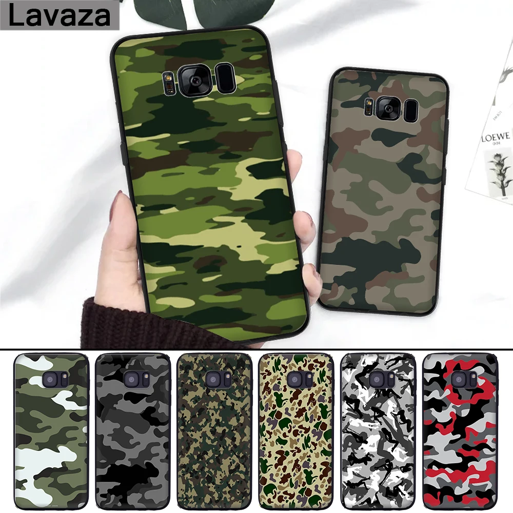 

Lavaza Camouflage Pattern Camo military Army Silicone Case for Samsung S6 Edge S7 S8 Plus S9 S10 S10e Note 8 9 M10 M20 M30