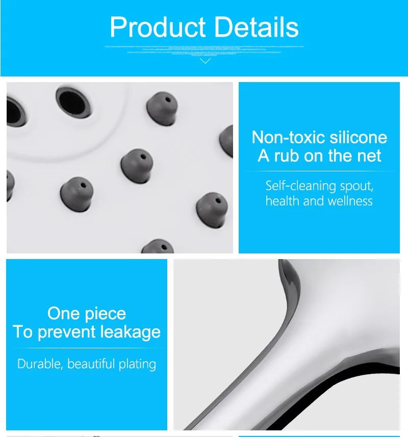 Hand Shower Head,Water Saving Shower Head,3 Function Round Soffione Doccia,Cabeza De Ducha,Multi-function Mist Showering  (7)