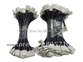 

LED RGB Strip Connector, SMD5050 LED Strip connector, Solderless connector, for PCB with 10m width,15cm long 22AWG
