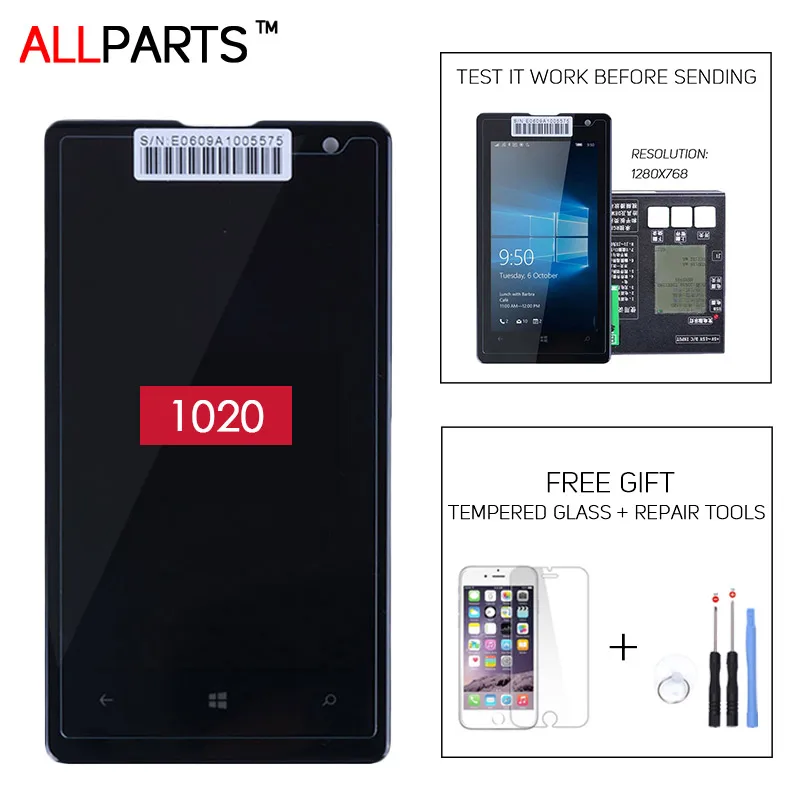 

100% Tested Original 1280x768 LCD For Nokia Lumia 1020 Display Touch Screen with Frame Digitizer For Nokia Lumia 1020 Display