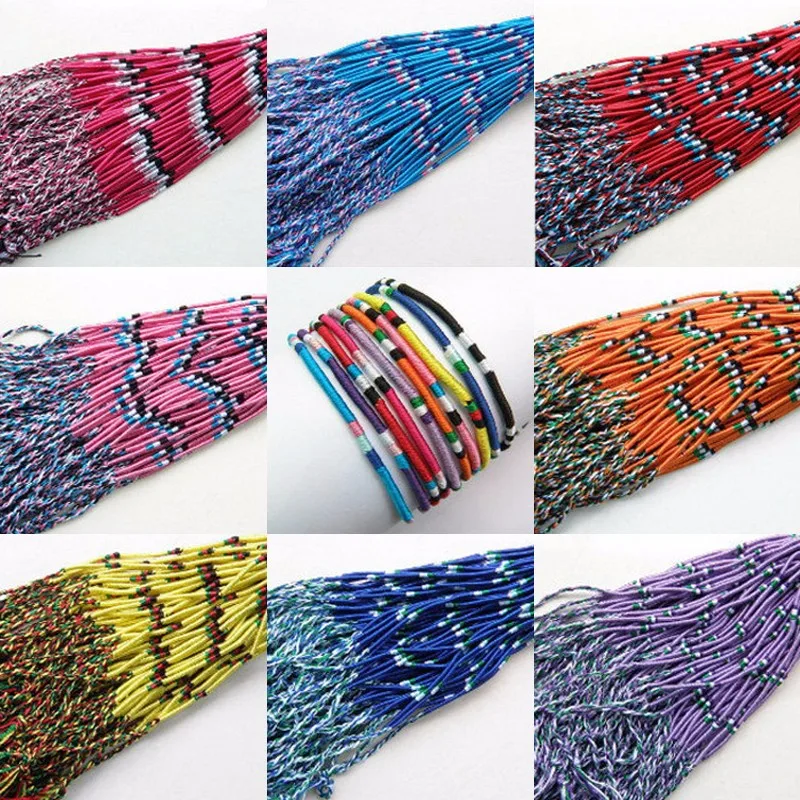 

ABL0303(10), Thin Brazilian Cheap Colorful Rainbow Handmade Thread Weave Woven Braided Rope String Strand Friendship Bracelet