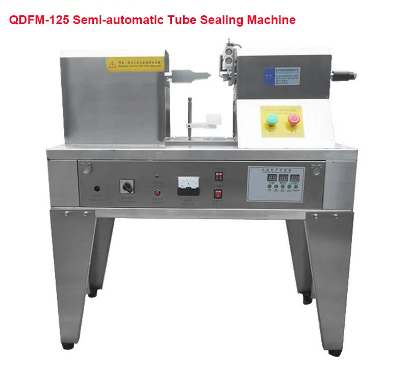 QDFM-125 полуавтоматическая зубная паста, косметические, фармацевтической трубки запайки, мягкий уплотнитель трубки оборудования