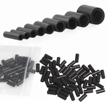 Shaddock рыболовная 50 шт./пакет матовый черный круглый Медь трубки рыбной ловли рыбалки проволочная труба обжимные рукава разъем линии аксессуары