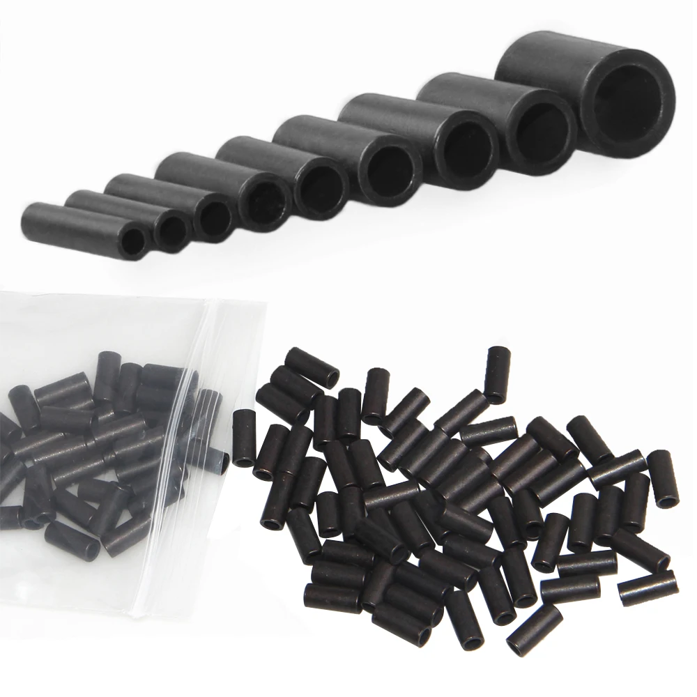 Shaddock Fishing 50Pcsbag Matt Black Round Copper Tube Wire Pipe Crimp Sleeves Connector Line Accessories huismerk kopen in de aanbieding Shaddock Fishing 50Pcsbag Matt Black Round Copper Tube Wire Pipe Crimp Sleeves Connector Line Accessories huismerk kopen in de aanbieding