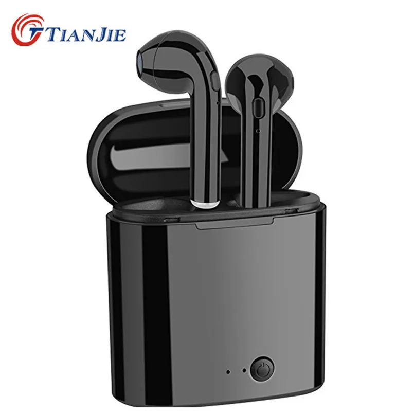 TianJie i7s TWS Mini/Portable/Wireless Bluetooth Earphone With Charging Box Mic Stereo Bass for all Smartphone pk i8 i9s i10 i11 |