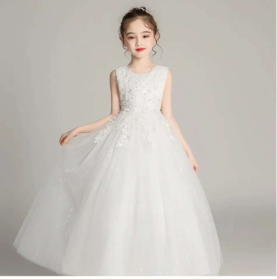 Emmababy Girl Bridesmaid Dresses Fashion Casual Comfort Baby Flower Kids Party Sequin Wedding Princess Dresses for Cute Girl