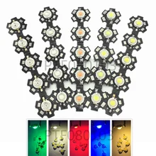 10 шт. 1 Вт 3 Вт Мощный светодиодный светильник, красный, зеленый, синий, желтый, RGB, белый(нейтральный белый), теплый белый, холодный белый
