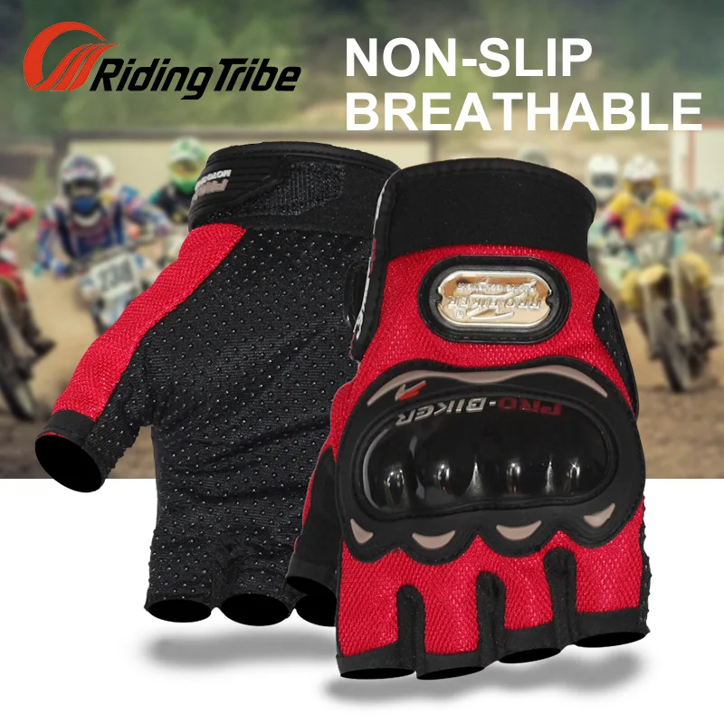 PRO-BIKER Half Finger Motorcycle Gloves Motorcross Dirt Racing Offroad ATV Riding Scooter Guantes Motocicleta Moto Gloves MCS04C