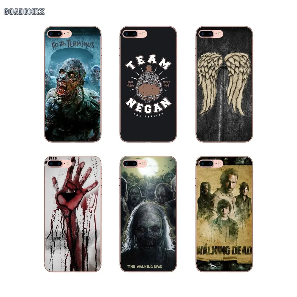 

Soft Silicone Movie Walking Dead For iPhone 6 6S 7 8 Plus X XS MAX XR 4 4S 5 5S SE 5C Soft Transparent Cases Covers