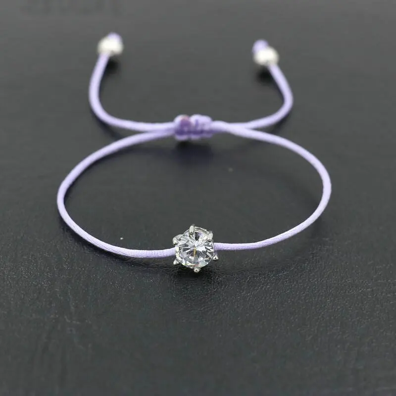 BPPCCR 11 Colors Women Silver Color Rhinestones Crystals Zircon Lucky Braided Bracelet Red Rope Thread String Bracelets Pulsears 4