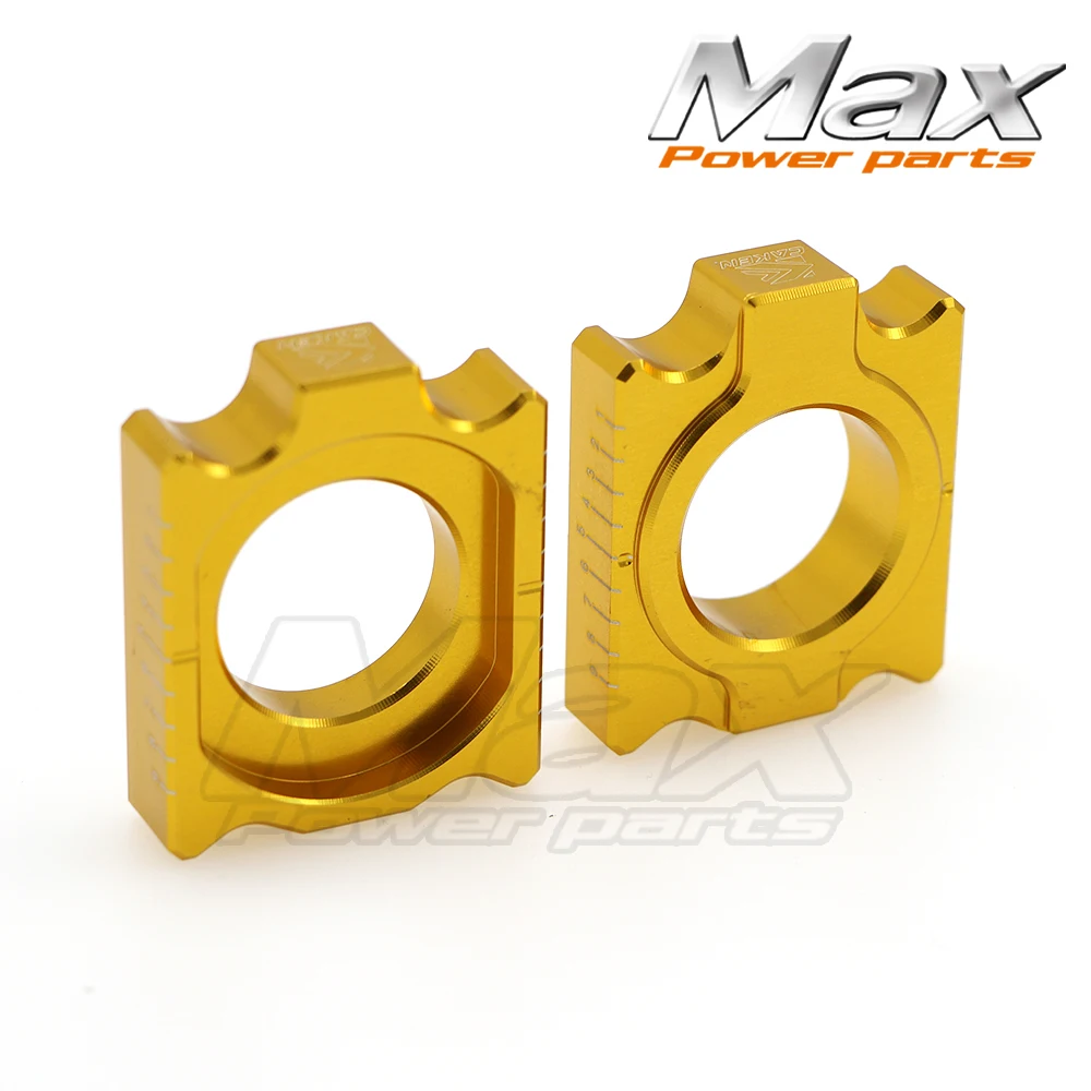 CNC Rear Axle Blocks Chain Adjuster For RMZ250 04 17 RMZ450 04 17
