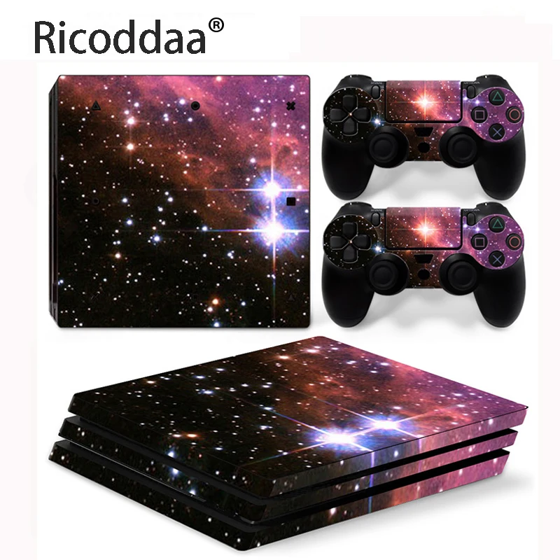 Виниловая наклейка для консоли PlayStation 4 Pro с 2 контроллерами PS4 dishock аксессуары