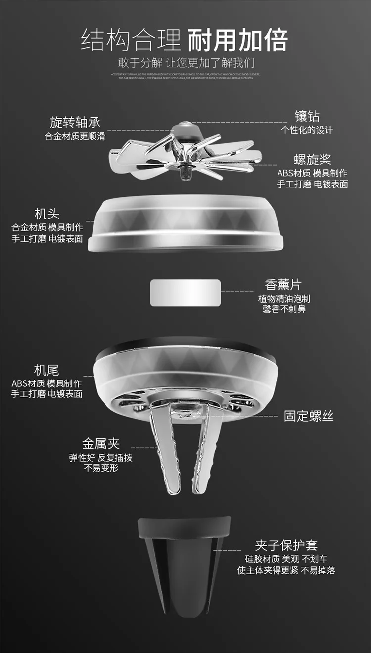 Автомобильный освежитель воздуха, освежитель воздуха для BMW, Audi, Toyota, Ford, автомобильный декор, светодиодный вентилятор, ароматизатор, зажим для авто, Стайлинг автомобиля