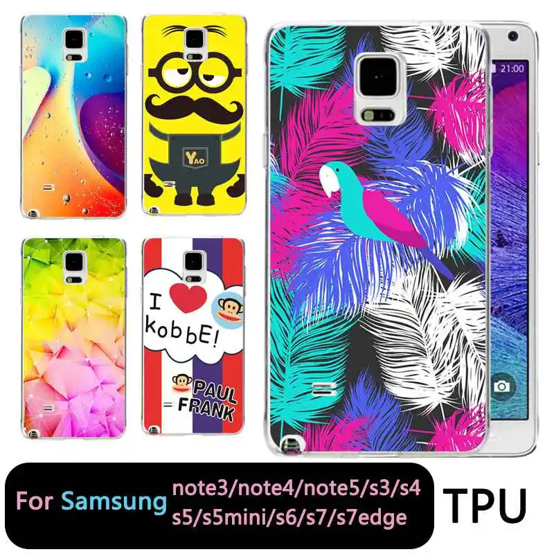 Qmswei ТПУ мягкий чехол для телефона samsung Note5 S8 s6 s7 edge s4 s5 s3 C5 C9 note3 note4 S9plus картина