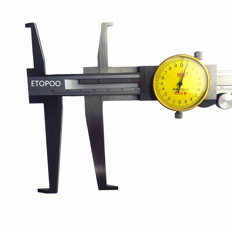 9 150mm 0.02mm Inside Groove dial Caliper With Knief Edge dial inside