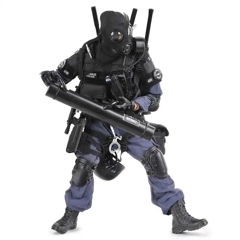 12inch Military Combat Adventure Action Figure Model with Display Stand Rack