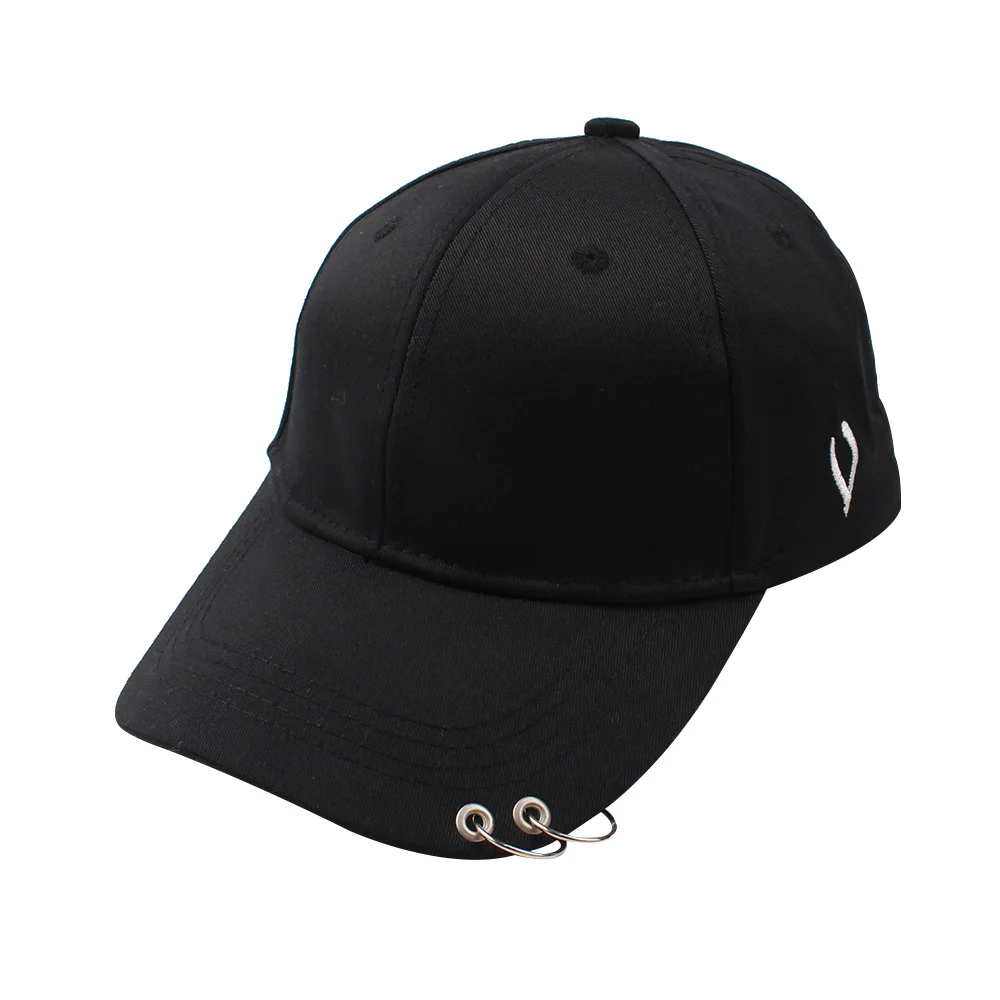 Iron Ring Men's Snapback Hat Black White Baseball Cap For Women Letter V Hip-Hop Baseball Caps Fashion Women Men Snapback Hat  (1)