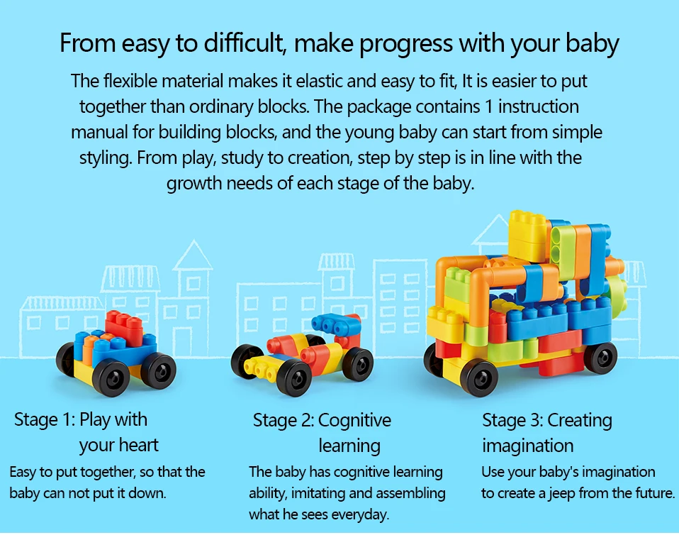 Original Xiaomi Mitu Hape 80pc Flexible Block Robot festival Gift 18 Month Above Environmental Friendly Newest Mijia Child Block (13)