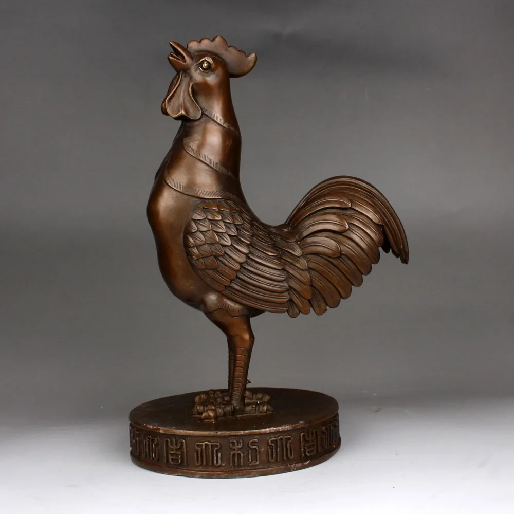 

A large office lucky cock copper ornaments decoration placed help cause fortification of peach