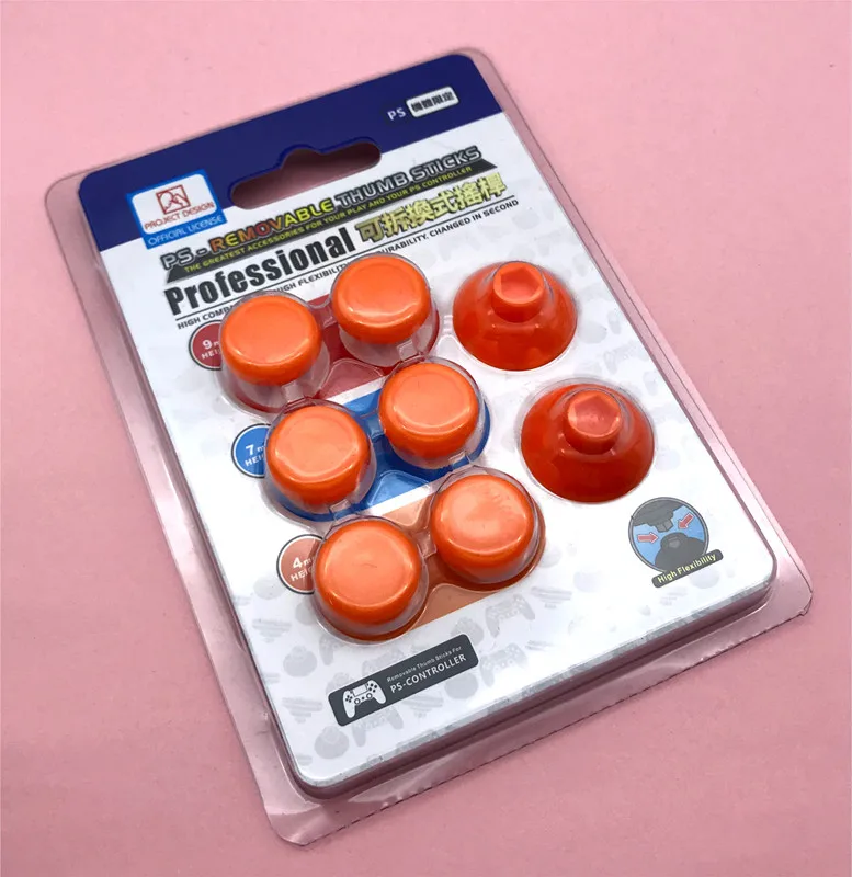 PS4 улучшенные съемные джойстики аналоговый стик, джойстик крышки пользовательские ручки для PS4 SLIM Pro Xbox one Slim Elite контроллер - Цвет: PS4 Orange