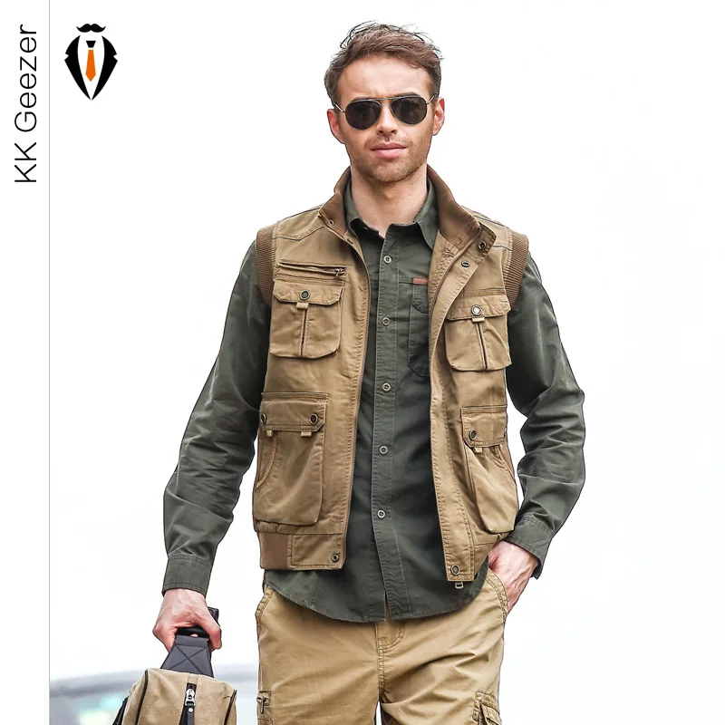 Men's Sleeveless Jacket Casual Coat Cotton Brand Winter Waistcoat