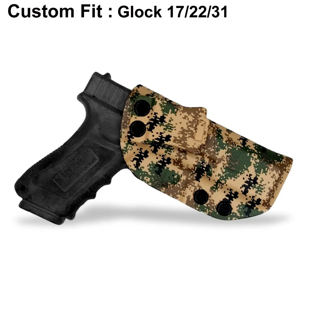 B.B.F Make MARPAT морской узор IWB KYDEX пистолет кобура для: Glock 19 17 23 26 28 43 P320 VP9 внутри скрытый кейс для пистолета