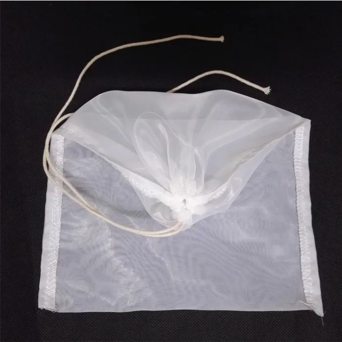 NuoNuoWell 100/200/300Mesh Aquarium Nylon Filter Drawstring Bag Nut Milk Hops Tea Brewing Strainer Wine Beer Making Food Grade