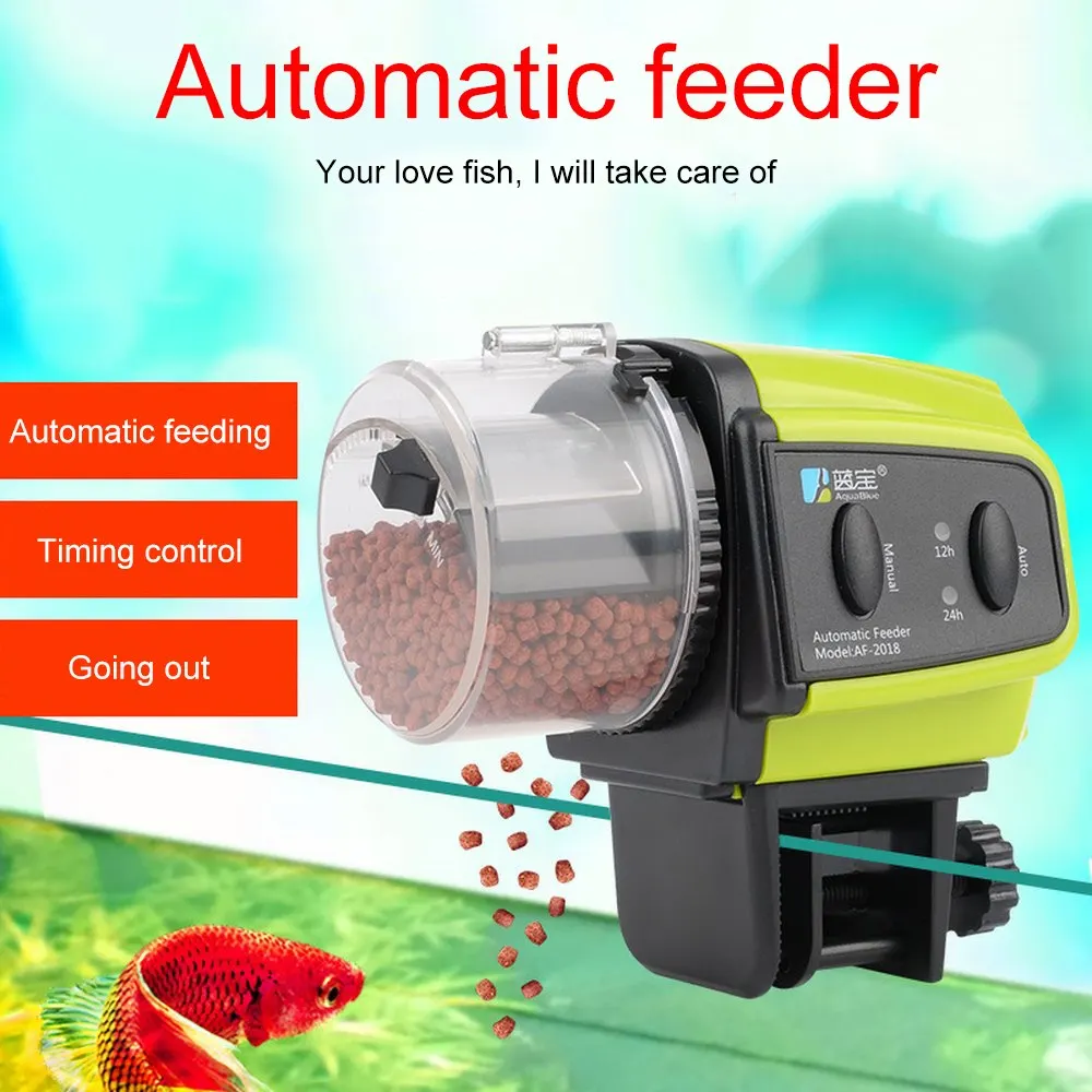 

Automatic Aquarium Fish Feeder Food Feeding Device Automatic Feeder Digital LCD Fish Tank Timing For Fish Shrimp Turtle