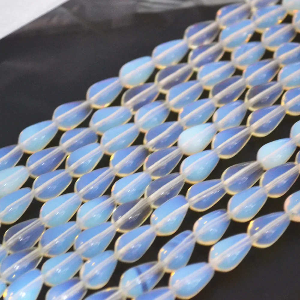 

Fashion Natural Drop Shape Opal Gem Stone Loose Beads For Necklace Bracelat Jewelry Making 8*11MM 64PCS Free Shipping