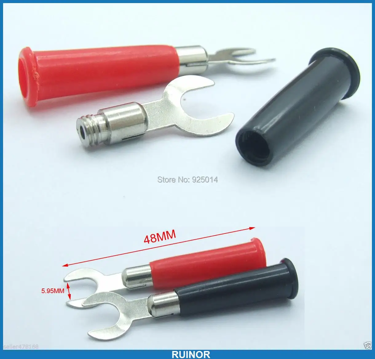 

10PCS U shaped 5.95mm metal mount cable leads for Oscilloscope Test Hooks Clips