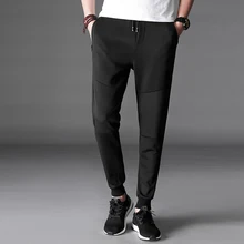 Для мужчин s джоггеры Новинка года модный бренд мужской мотобрюки мужские брюки повседневные однотонные брюки хип хоп джоггеры Черный Спортивные штаны XXXL