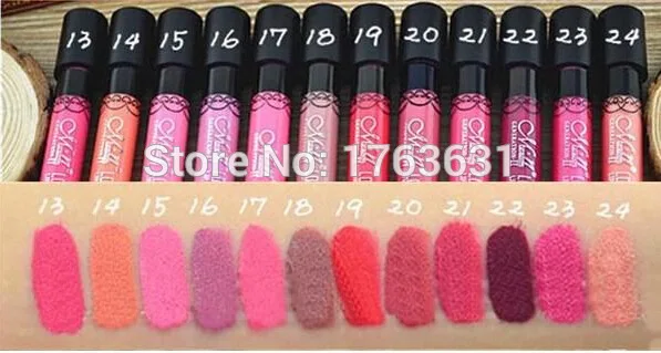 200 шт. Penjualan panas матовый блеск для губ beludru kualitas tinggi tahan air tahan lama lipgloss Warna seksi mc lipstik бесплатно