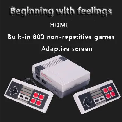 

Adaptive full screen game console 4K TV Support HDMI/AV interface dual handle video game built-in 600 non repetitive retro games