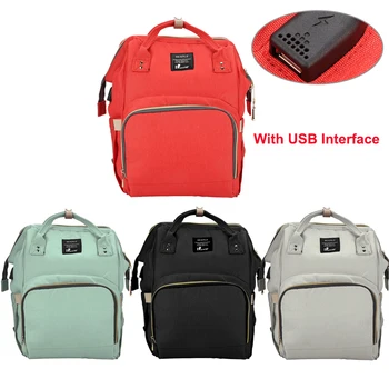 

USB Charging Baby Diaper Bags Maternity Nappy Bag Large Capacity Fashion Travel Backpack Nursing Mummy Bag Organizers Hot Sale