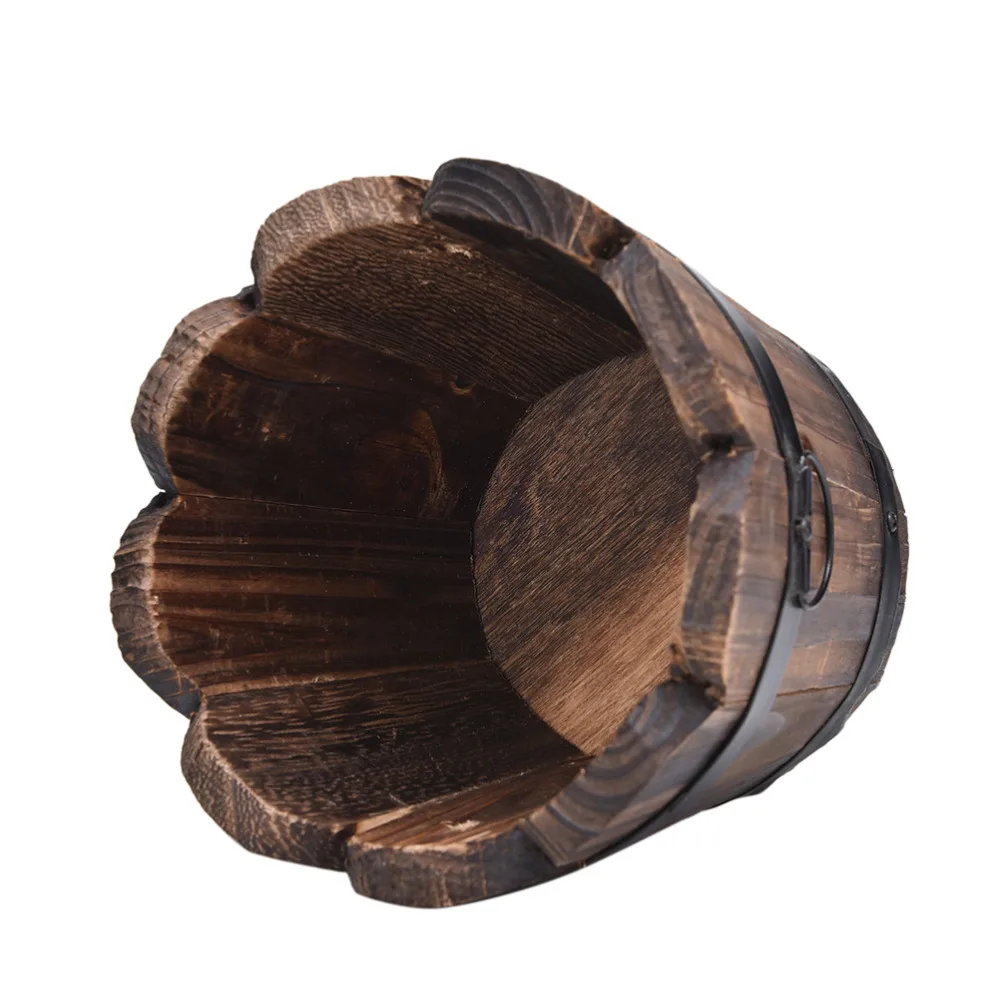 1PC Rustic Barrel Flower Pot Basket Wooden Succulents Box Ornament Wedding Home Party Decor Kid Toy DIY Planting Tool New 2018 1PC Rustic Barrel Flower Pot Basket Wooden Succulents Box Ornament Wedding Home Party Decor Kid Toy DIY Planting Tool New 2018