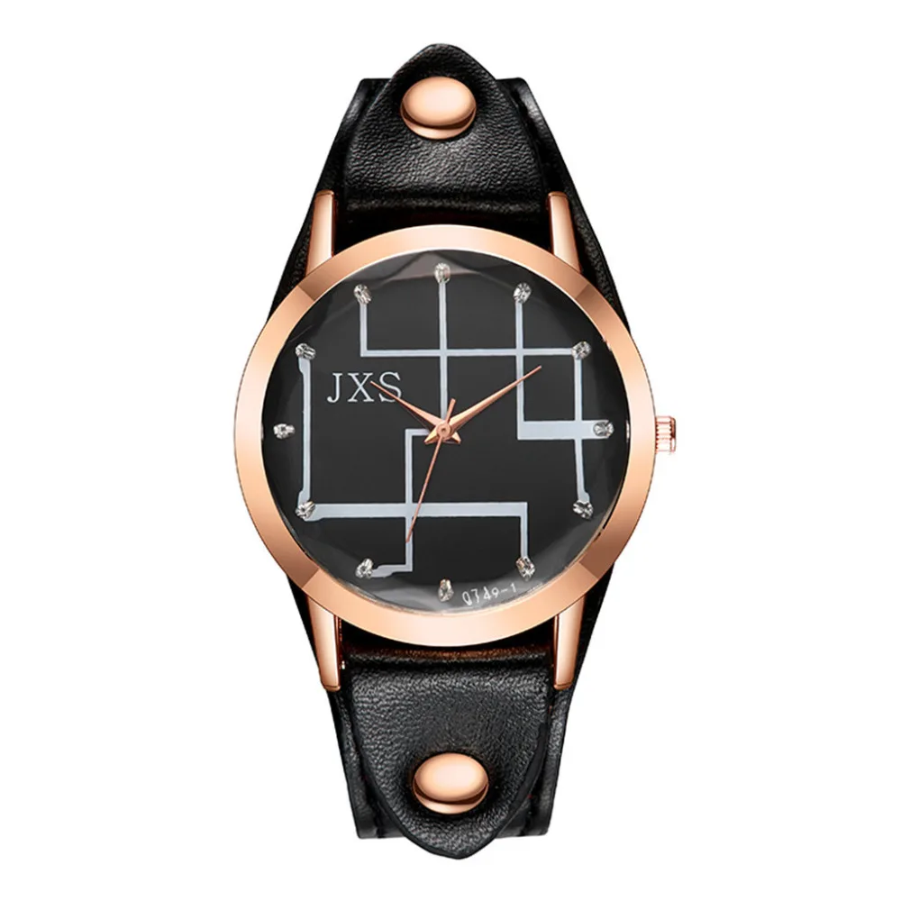 

Fashion Women Watch Brand Luxury Rhinestone Dial Clock Ladies Watch Quality Casual Leather Quartz Wrist Watch Montre Femme #W