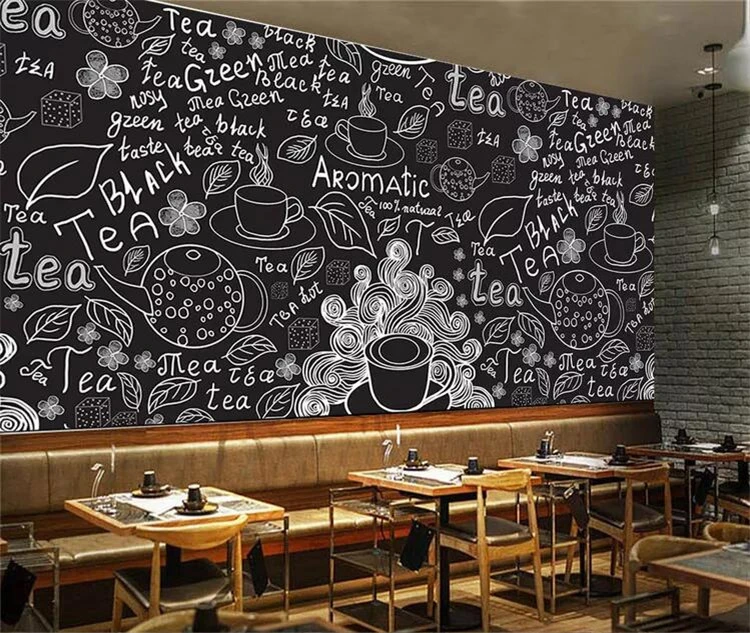 Coffee Shop Wallpaper Black And White
