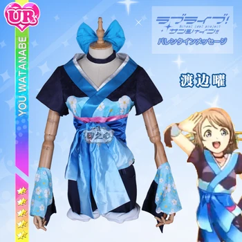 

Anime cos Love Live Sunshine Aqours MY tonight Kanan Matsuura kimono singing girl Cosplay Costumes D