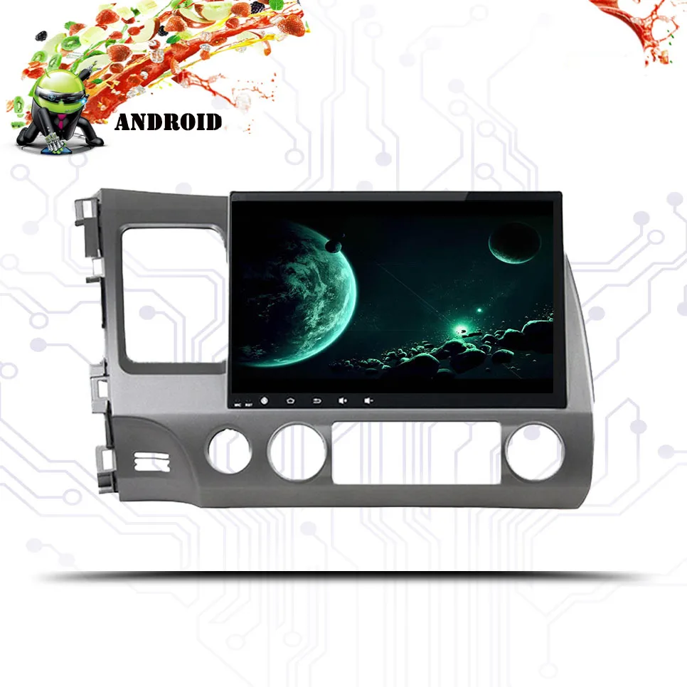 Excellent 2 din 4+64GB Android 9.0 Car dvd Head Unit 10.1 inch for Honda Civic 2006-2011 HD GPS Radio tape recorder RDS BT wifi Head Unit 1