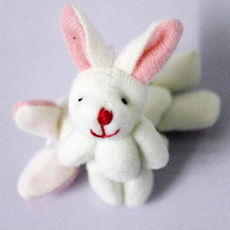 20pcs 4.5cm White mini rabbit bunny plush toy dolls stuffed wedding decor gift