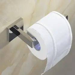 Хромированная отделка из нержавеющей стали туалетная рулонная бумага держатель настенная салфетница квадратная База аксессуары для