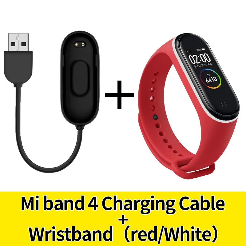 Ремешок на запястье для xiaomi band 4 силиконовый ремешок mi band 4 NFC usb зарядный кабель для mi Band 4 сменный Шнур зарядное устройство аксессуары - Цвет: 2545